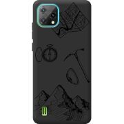 Чорний чохол BoxFace Blackview Oscal C60 Mountains
