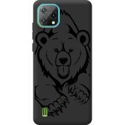 Чорний чохол BoxFace Blackview Oscal C60 Grizzly Bear