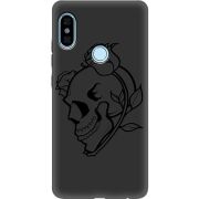Черный чехол Uprint Xiaomi Redmi Note 5 / Note 5 Pro Skull and Roses