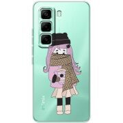 Прозорий чохол BoxFace Infinix Hot 60 Pro Winter Morning Girl