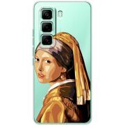 Прозорий чохол BoxFace Infinix Hot 60 Pro Девушка с жемчужной серёжкой