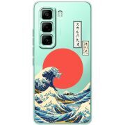 Прозорий чохол BoxFace Infinix Hot 60 Pro Большая волна в Канагаве