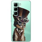 Прозорий чохол BoxFace Infinix Hot 60 Pro Steampunk Cat