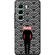 Чорний чохол BoxFace Infinix Hot 60 Pro Man Pattern