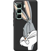 Чорний чохол BoxFace Infinix Hot 60 Pro Lucky Rabbit