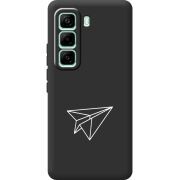 Чорний чохол BoxFace Infinix Hot 60 Pro Paper Plane