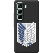 Чорний чохол BoxFace Infinix Hot 60 Pro Атака Титанов Крылья Свободы