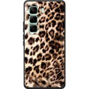 Чорний чохол BoxFace Infinix Hot 60 Pro Леопардовий