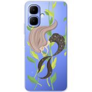 Прозорий чохол BoxFace Tecno Spark Go 2 Cute Mermaid
