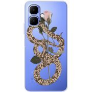 Прозорий чохол BoxFace Tecno Spark Go 2 Glamor Snake