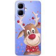 Прозорий чохол BoxFace Tecno Spark Go 2 Winter Deer