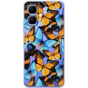 Прозорий чохол BoxFace Tecno Spark Go 2 Butterfly Morpho