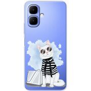 Прозорий чохол BoxFace Tecno Spark Go 2 Cat Style