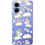 Прозорий чохол BoxFace Tecno Spark Go 2 Unicorns