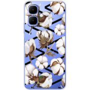 Прозорий чохол BoxFace Tecno Spark Go 2 Cotton flowers