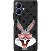Чорний чохол BoxFace Tecno Spark Go 2 looney bunny