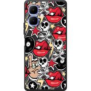 Чорний чохол BoxFace Tecno Spark Go 2 Rock Graffiti