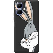 Чорний чохол BoxFace Tecno Spark Go 2 Lucky Rabbit