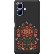 Чорний чохол BoxFace Tecno Spark Go 2 Ukrainian Ornament