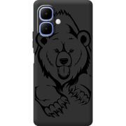 Чорний чохол BoxFace Tecno Spark Go 2 Grizzly Bear
