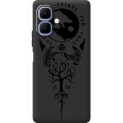 Чорний чохол BoxFace Tecno Spark Go 2 Hugin and Munin