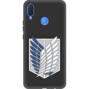 Черный чехол Uprint Huawei P Smart Plus Атака Титанов Крылья Свободы