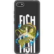 Черный чехол Uprint Xiaomi Redmi 6A Fish