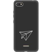 Черный чехол Uprint Xiaomi Redmi 6A Paper Plane