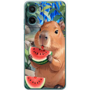 Чохол BoxFace Motorola G06 Капібара з кавуном