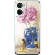 Чохол зі стразами Motorola G06 Little Boy and Girl