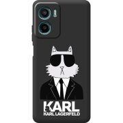 Чорний чохол BoxFace Motorola G06 Cat in Black