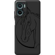 Чорний чохол BoxFace Motorola G06 Horse