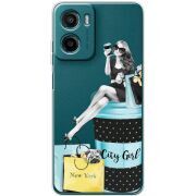 Прозорий чохол BoxFace Motorola G06 City Girl