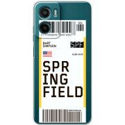 Прозорий чохол BoxFace Motorola G06 Ticket Springfield