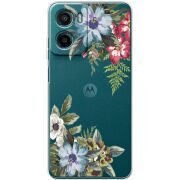 Прозорий чохол BoxFace Motorola G06 Floral
