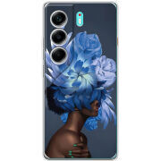 Чохол BoxFace Tecno Camon 40 Exquisite Blue Flowers