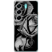 Чохол BoxFace Tecno Camon 40 Black and White Roses