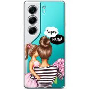 Прозорий чохол BoxFace Tecno Camon 40 Super Mama and Daughter