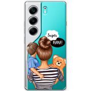 Прозорий чохол BoxFace Tecno Camon 40 Super Mama and Son
