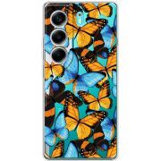 Прозорий чохол BoxFace Tecno Camon 40 Butterfly Morpho