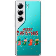 Прозорий чохол BoxFace Tecno Camon 40 Merry Christmas