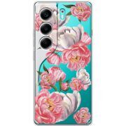 Прозорий чохол BoxFace Tecno Camon 40 Peony Watercolor Style