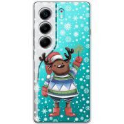 Прозорий чохол BoxFace Tecno Camon 40 Christmas Deer with Snow