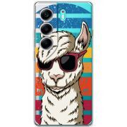 Прозорий чохол BoxFace Tecno Camon 40 Стильна Лама