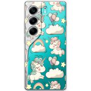 Прозорий чохол BoxFace Tecno Camon 40 Unicorns