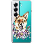 Прозорий чохол BoxFace Tecno Camon 40 Winking Fox