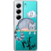 Прозорий чохол BoxFace Tecno Camon 40 Just Love