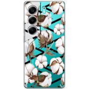 Прозорий чохол BoxFace Tecno Camon 40 Cotton flowers