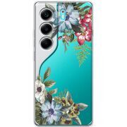 Прозорий чохол BoxFace Tecno Camon 40 Floral