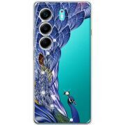 Чохол зі стразами Tecno Camon 40 Peafowl